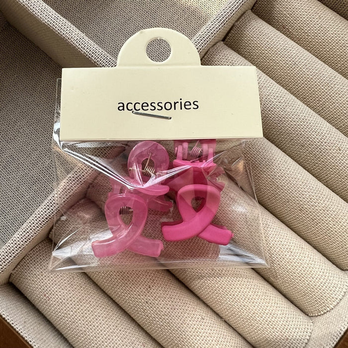 Wholesale Hair Clips Plastic Four Pack Color Scrub Cross Clips JDC-HC-HX003