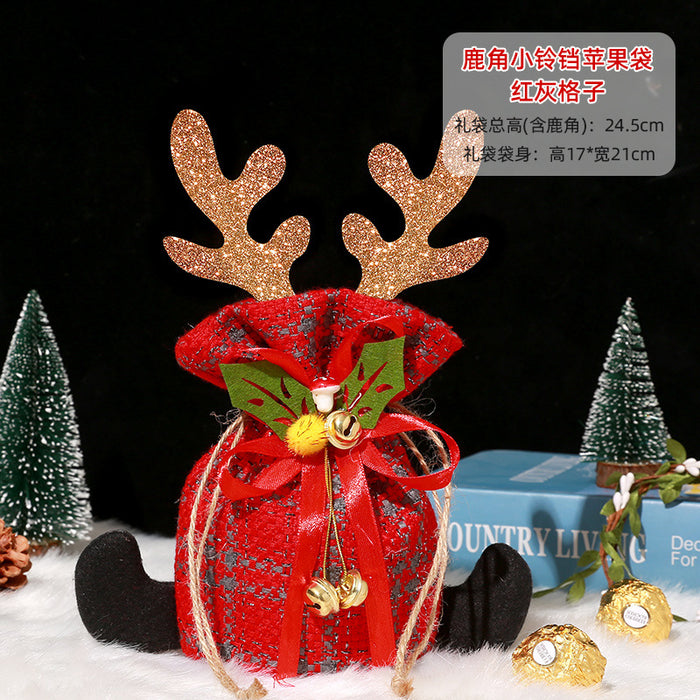 Wholesale Gift Box Christmas Apple Bag Round Bunch Mouth Gift Bag MOQ≥2 JDC-GB-QiaoC002