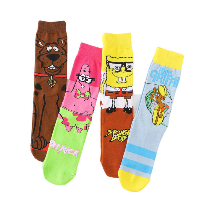 Wholesale socks cotton cartoon long tube animation MOQ≥10 JDC-SK-HuiHe023