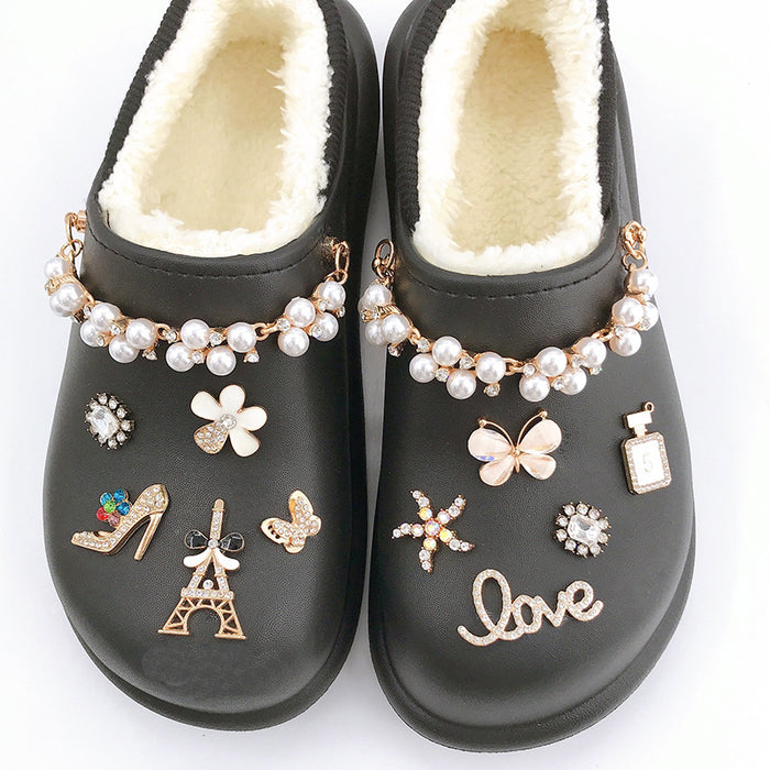 Jewelry WholesaleWholesale Slippers Hole Shoes Pearl Rhinestone Alloy DIY Accessories JDC-DIY-GeL003 DIY 弋恋 %variant_option1% %variant_option2% %variant_option3%  Factory Price JoyasDeChina Joyas De China