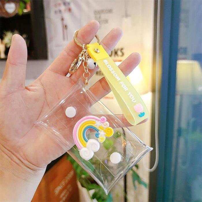 Jewelry WholesaleWholesale PVC Transparent Coin Purse Storage Bag Keychain MOQ≥2 JDC-KC-ShangK001 Keychains 尚垚 %variant_option1% %variant_option2% %variant_option3%  Factory Price JoyasDeChina Joyas De China