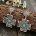 Jewelry WholesaleWholesale vintage western turquoise engraved metal earrings JDC-ES-saip034 Earrings 赛蒲 %variant_option1% %variant_option2% %variant_option3%  Factory Price JoyasDeChina Joyas De China