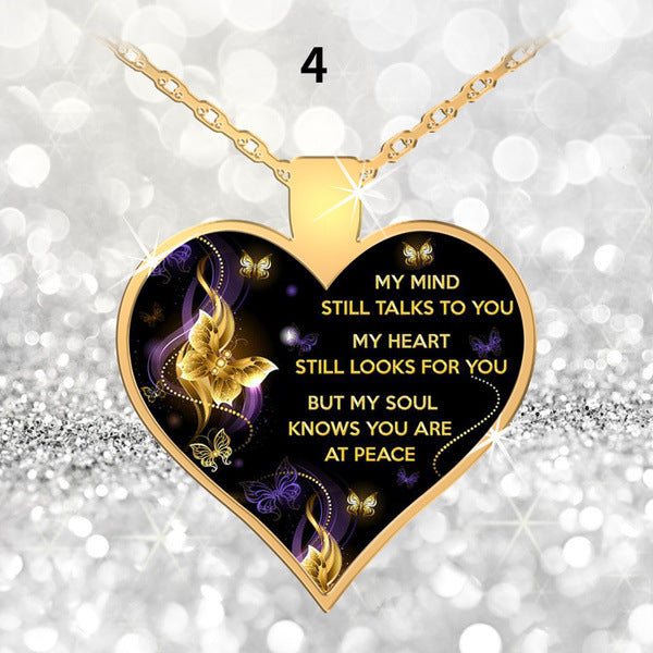 Wholesale necklace my heart is still talking to you MOQ≥3 JDC-NE-HaoH004