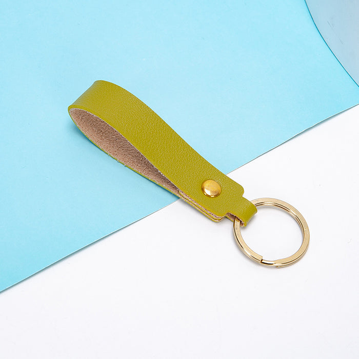 Wholesale Keychains PU Leather Car Simple Solid Color JDC-KC-XingR003