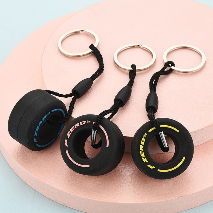 Wholesale PVC Soft Rubber Tire Keychain JDC-KC-YPin009