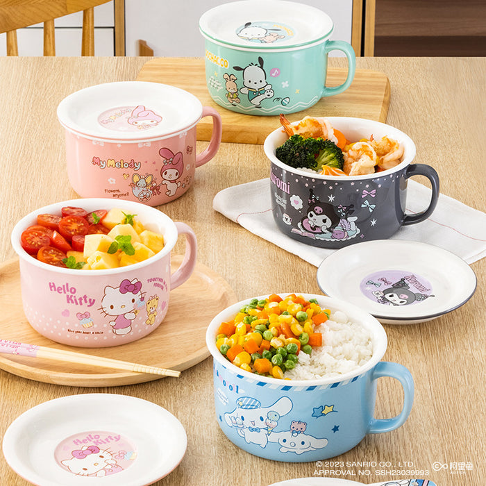 Wholesale Cartoon Ceramic Bowl with Lid JDC-KW-XiaoM002