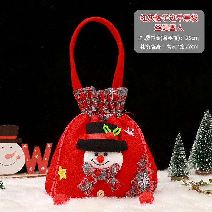 Wholesale Gift Box Christmas Apple Bag Round Bunch Mouth Gift Bag MOQ≥2 JDC-GB-QiaoC002