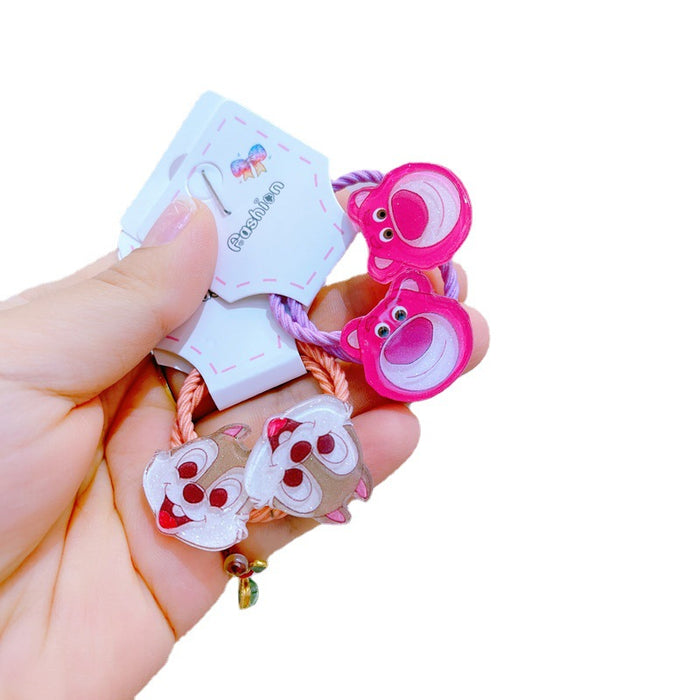 Wholesale Kids Hair Ring Dancing Bear Small Rubber Band Hair Ring JDC-HS-Jianman001