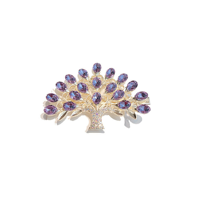 Wholesale hairpin alloy rhinestone tree JDC-HC-LanD006