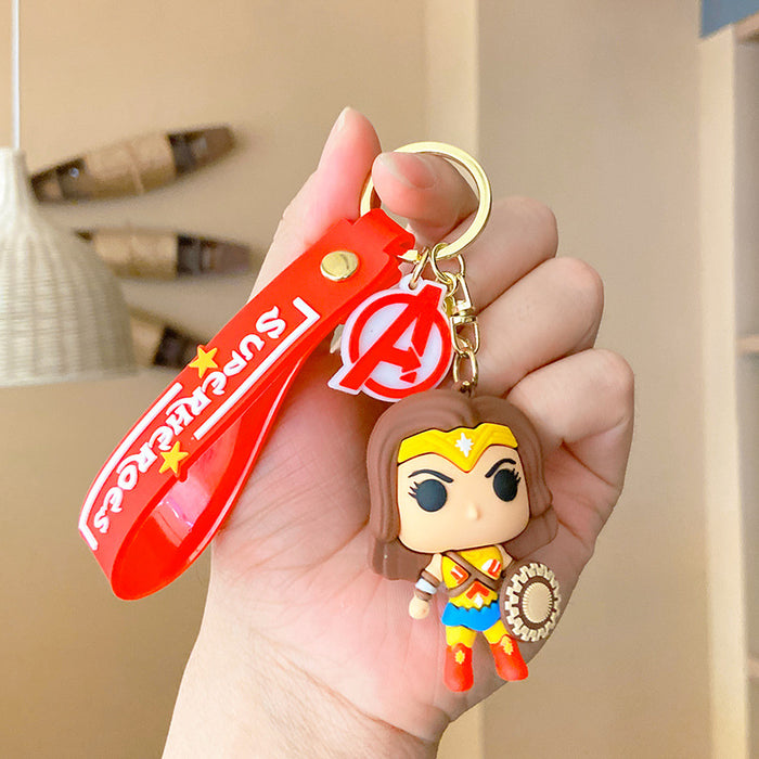 Wholesale keychain pvc cartoon glue doll MOQ≥2 JDC-KC-YDao005