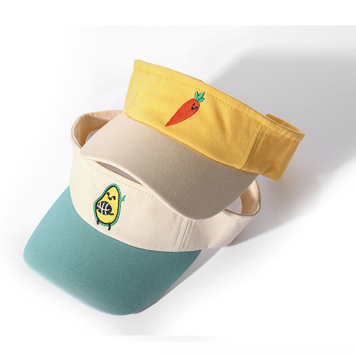 Wholesale Children's Empty Top Cap Cotton Sun Hat MOQ≥2 JDC-SH-ZYuan004