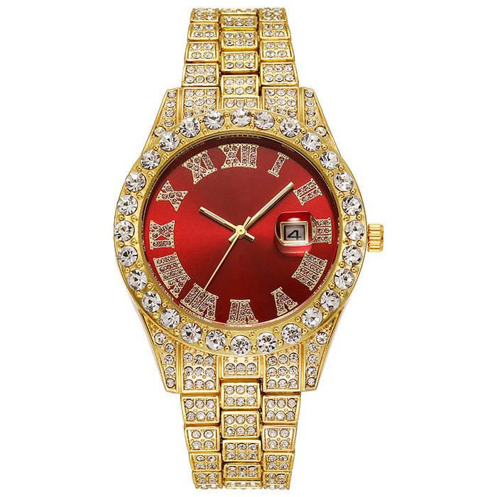 Jewelry WholesaleWholesale steel belt hip hop scale diamond-encrusted calendar quartz watch JDC-WH-SS004 Watch 时梭 %variant_option1% %variant_option2% %variant_option3%  Factory Price JoyasDeChina Joyas De China