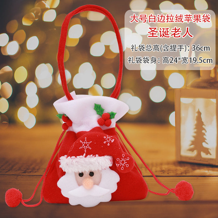 Wholesale Gift Bag Christmas Cloth Candy Bag Apple Bag MOQ≥2 JDC-GB-QiaoC004