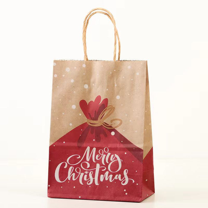 Wholesale Gift Bag Kraft Paper Christmas Gift Bag MOQ≥12 JDC-GB-Ganrui017