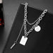 Jewelry WholesaleWholesale Titanium Steel Hip Hop Double Layer Necklace JDC-NE-ShiY007 necklaces 仕缘 %variant_option1% %variant_option2% %variant_option3%  Factory Price JoyasDeChina Joyas De China