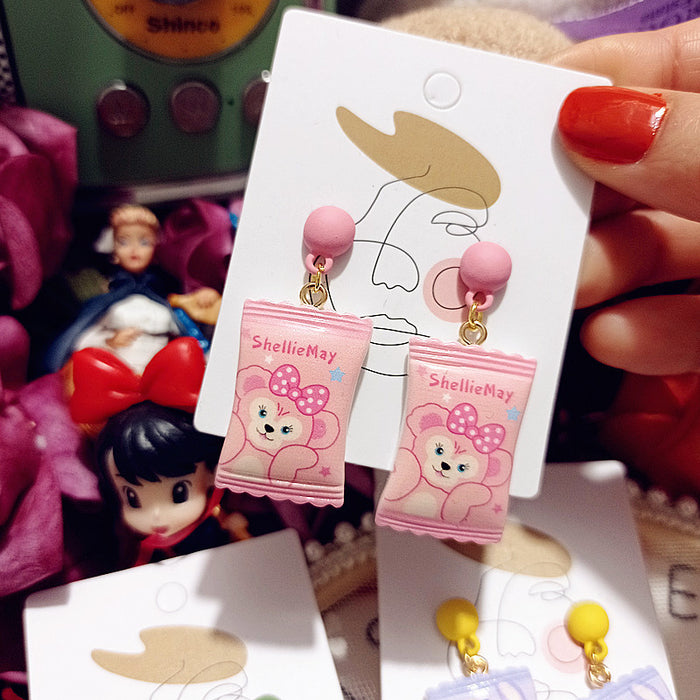 Wholesale Earrings Resin Cute Cartoon Mini Simulation Candy (S) JDC-ES-WaiWai005