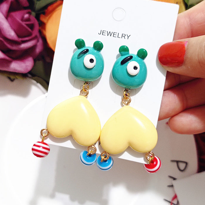 Wholesale Earrings Resin Cute Cartoon Love Palms Earrings (M) JDC-ES-Xingj019