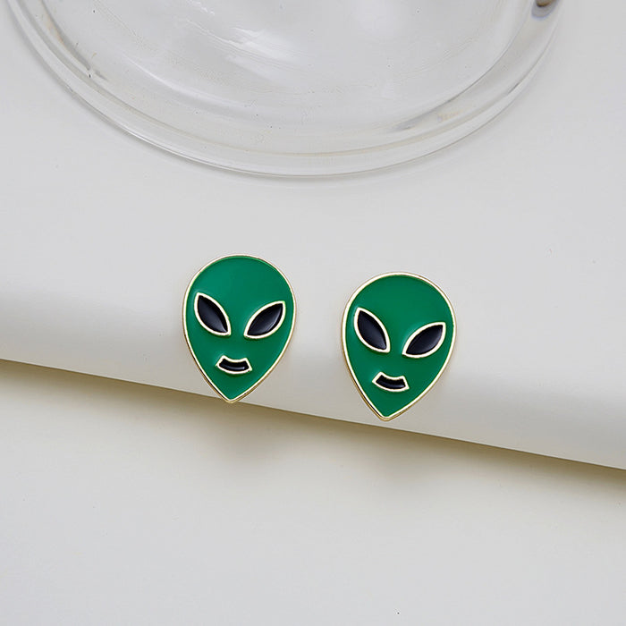 Wholesale earrings alloy exaggerated alien halloween JDC-ES-MDD042