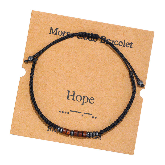 Wholesale Morse Code Crystal Couple Bracelet JDC-BT-ZhuJ003