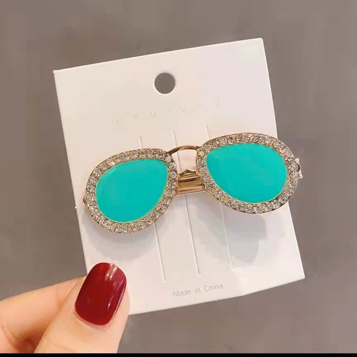 Wholesale Gift Metal Color Sunglasses Hair Clip Duck Bill Clip JDC-HC-Zhuih001