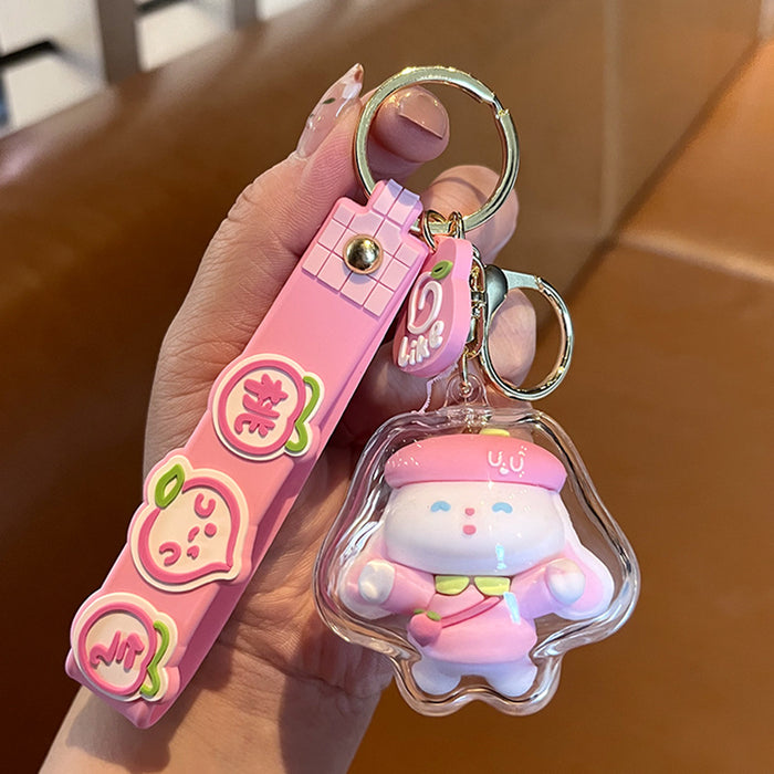 Keychains al por mayor para mochilas Taoxi Rabbit Keychain Bolso de la escuela para mujeres Ornament Moq≥2 JDC-KC-Lingy008