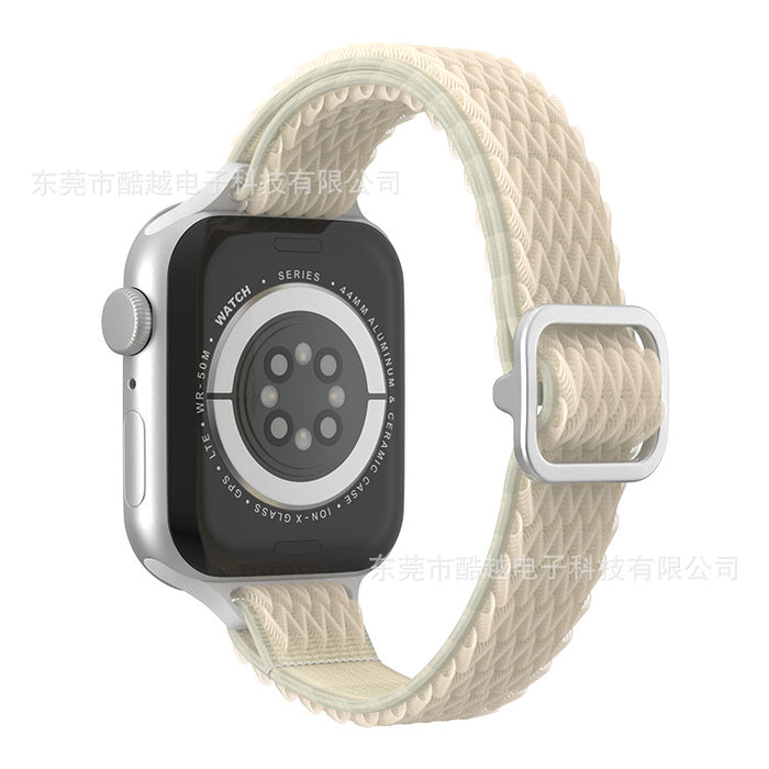 Wholesale Strap Nylon AppleWatch Woven Double Circle Wave Pattern Strap MOQ≥2 JDC-WD-KuYue005