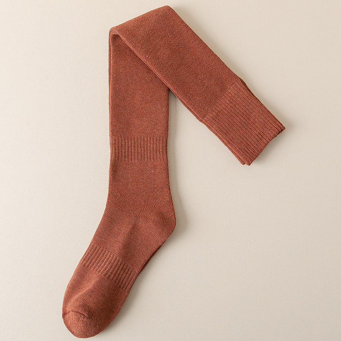 Wholesale Socks Polyester Thickened Warm Straight Over The Knee Long Socks JDC-SK-LiSheng002