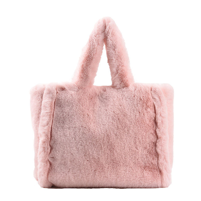 Wholesale Shoulder Bag Plush Mink Fleece Texture Solid Color Portable Diagonal JDC-SD-Chunyao002