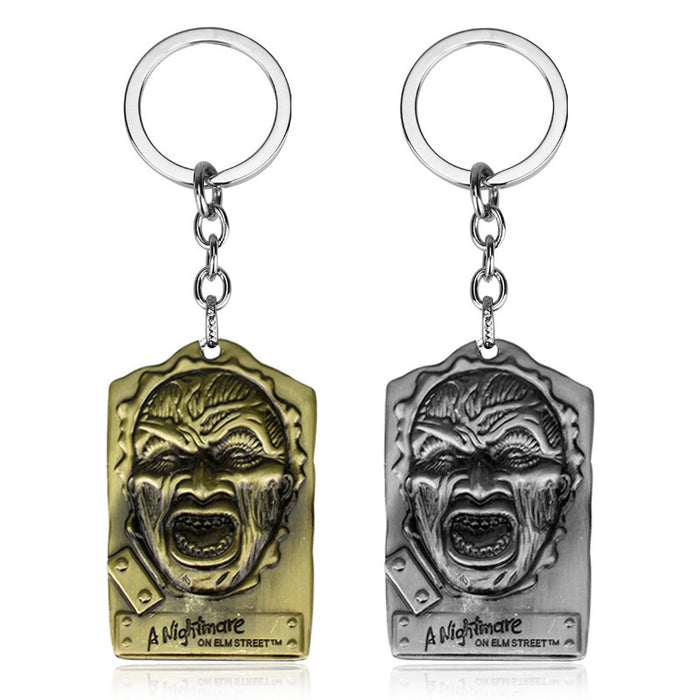 Wholesale Keychains For Backpacks Christmas series frightening ghost street mask key pendant JDC-KC-AWen019