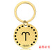 Jewelry WholesaleWholesale Zodiac Sign Gold Stainless Steel Lettered Metal Keychain JDC-KC-GangGu021 Keychains 钢古 %variant_option1% %variant_option2% %variant_option3%  Factory Price JoyasDeChina Joyas De China