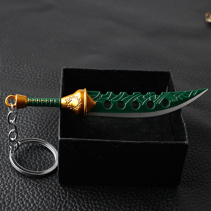 Wholesale short knife weapon model keychain alloy pendant JDC-KC-AngJ007