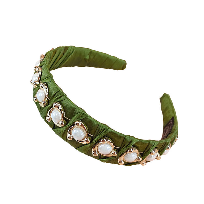 Wholesale cloth French pearl headband hand-wound JDC-HD-O123