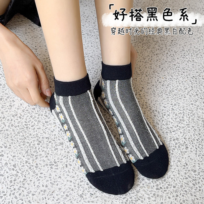 Wholesale socks summer thin section street stall wholesale cotton boat socks shallow mouth MOQ≥2 JDC-SK-LinX001