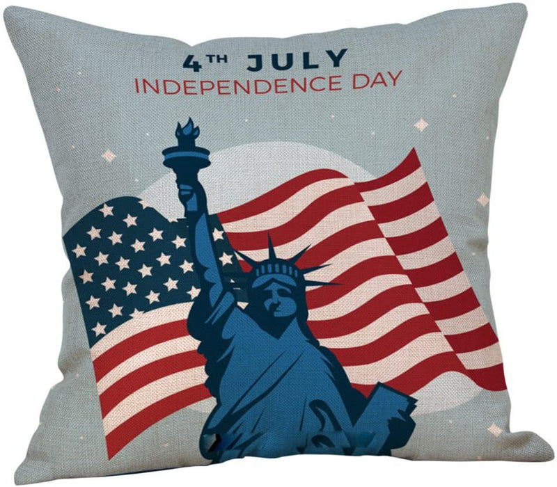 Wholesale 4th of July Independence Day Linen Pillowcase MOQ≥2 JDC-PW-OuH001