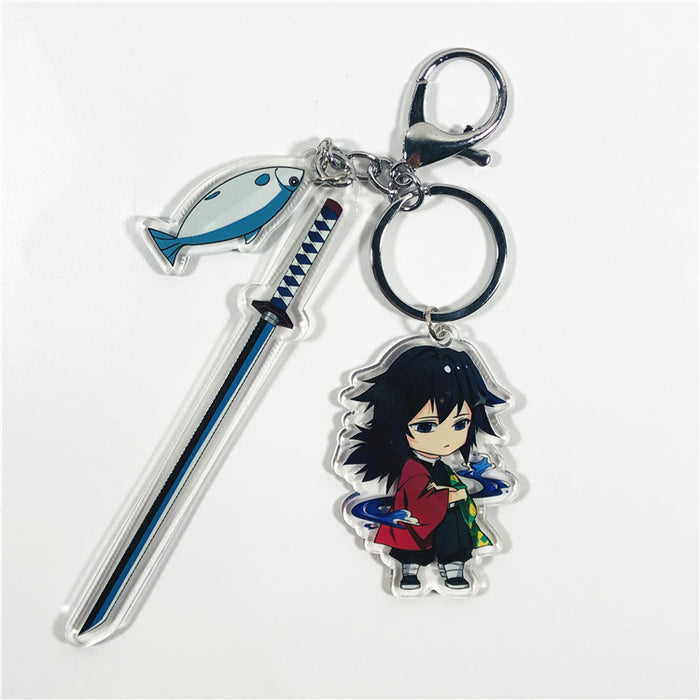 Wholesale Acrylic Double Sided Pendant Keychain Cute Key Ring (M) JDC-KC-TMMY005