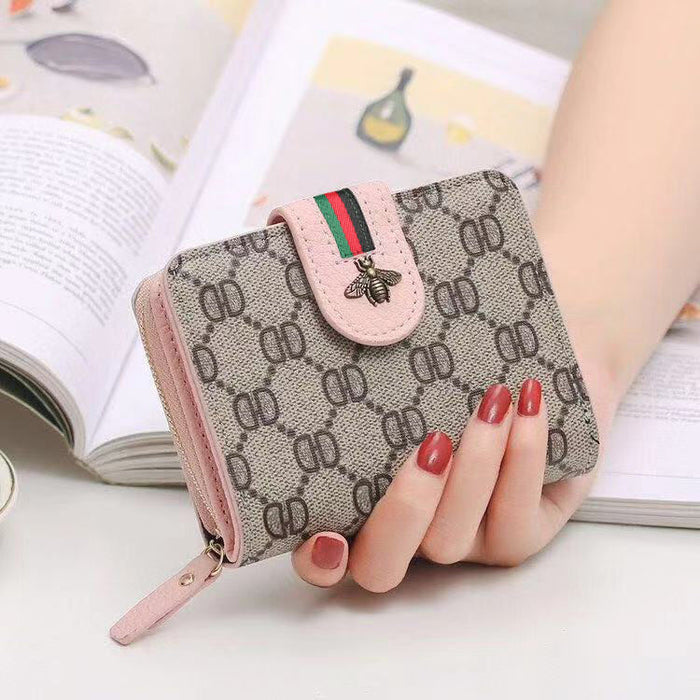 Wholesale Purse PU Short Printed Zipper Coin Purse (F) JDC-WT-Jinj003