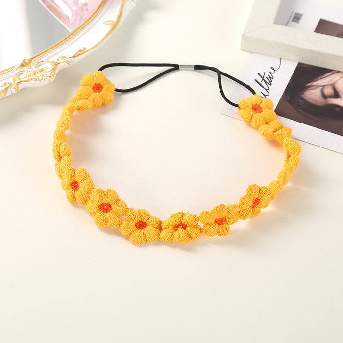 Wholesale Flower Wool Headband Simple Thin Section Cute Hairband JDC-HD-YYang009