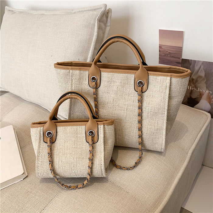 Wholesale Handbag Canvas Solid Color Chain Diagonal One Shoulder JDC-HB-Wanyue001