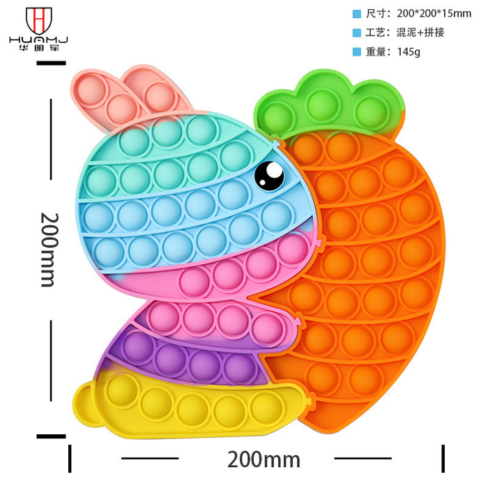 Jewelry WholesaleWholesale animal model children's silicone decompression bubble rainbow press press toys MOQ≥2 JDC-FT-HMJ011 fidgets toy 华明军 %variant_option1% %variant_option2% %variant_option3%  Factory Price JoyasDeChina Joyas De China