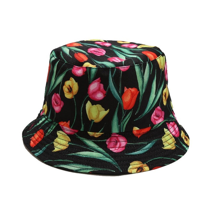 Wholesale ethnic style pattern double-sided sun hat MOQ≥2 JDC-FH-LvYi019