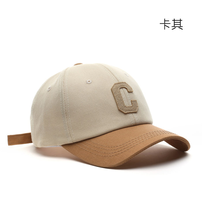 Wholesale Japanese retro simple letter patch stitching baseball cap JDC-FH-TLa004