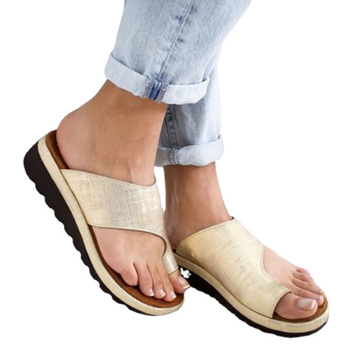 Wholesale Outerwear Leather Wedge Heel Toe Sandals JDC-SD-LBX001