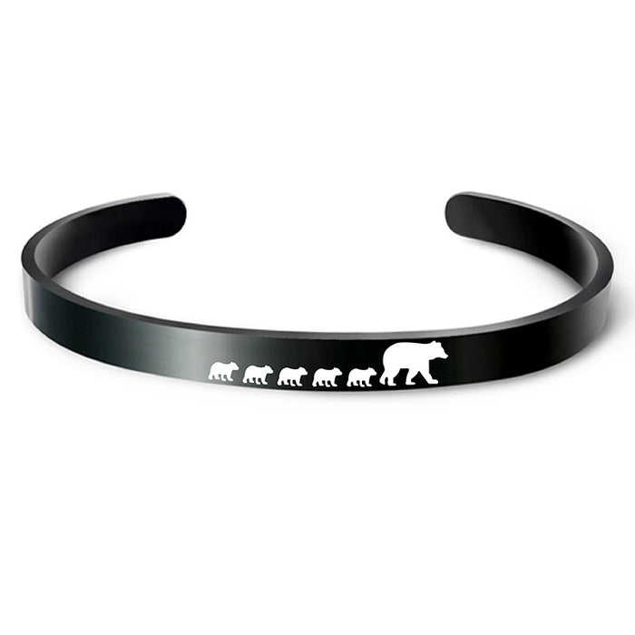 Wholesale Stainless Steel Bracelet Open Black Stainless Steel Bracelet MOQ≥2 JDC-BT-GangGu013