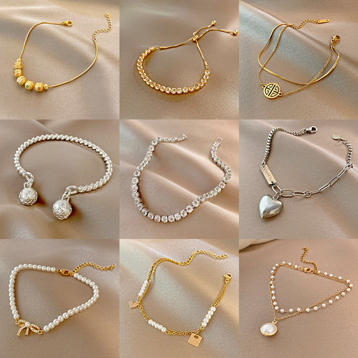 Jewelry WholesaleWholesale personalized simple geometric Pearl Bracelet JDC-BT-MengF002 Bracelet 梦菲 %variant_option1% %variant_option2% %variant_option3%  Factory Price JoyasDeChina Joyas De China