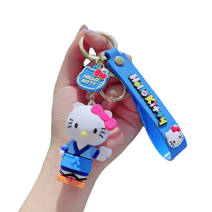 Wholesale kt cat key ring small keychain doll cute pendant keychain MOQ≥2 JDC-KC-AnG016