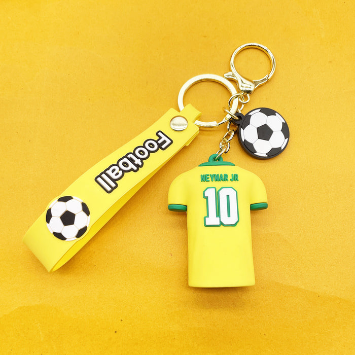 Wholesale Keychains PVC Hardware Cute Cartoon Football MOQ≥2 JDC-KC-LiangQ005