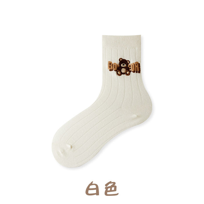 Wholesale Socks Cotton Cute Bear Warm Socks MOQ≥2 JDC-SK-JiaF006