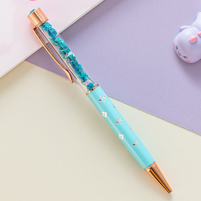 Wholesale Ballpoint Pen Metal Dried Flower Gel Pen JDC-BP-HongD002