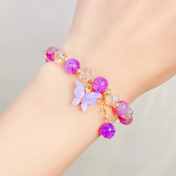 Wholesale Children's Glass Beaded Bracelet Princess Cartoon Crystal JDC-BT-i001