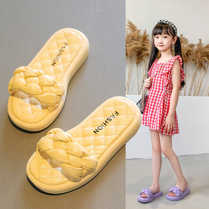 Wholesale summer new children's woven fashion casual shoes for girls JDC-SD-XHXL001